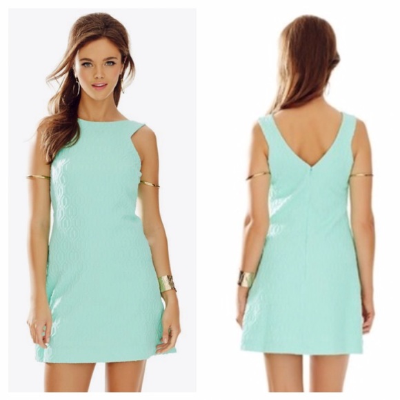 3 for $15🌿Lilly Pulitzer Mint Jaquard Shift Dress - Picture 1 of 4